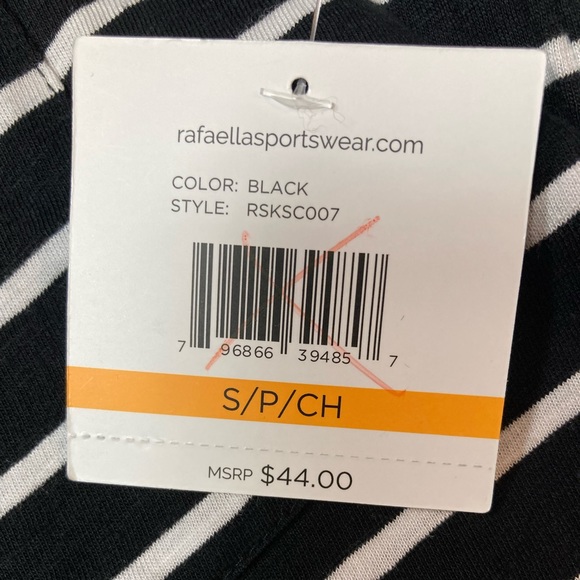 Ella Rafaella Black & White Short Sleeve Scoop Neck T - Picture 3 of 7